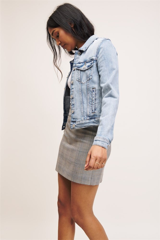 Light Wash Denim Jacket | Dynamite Clothing