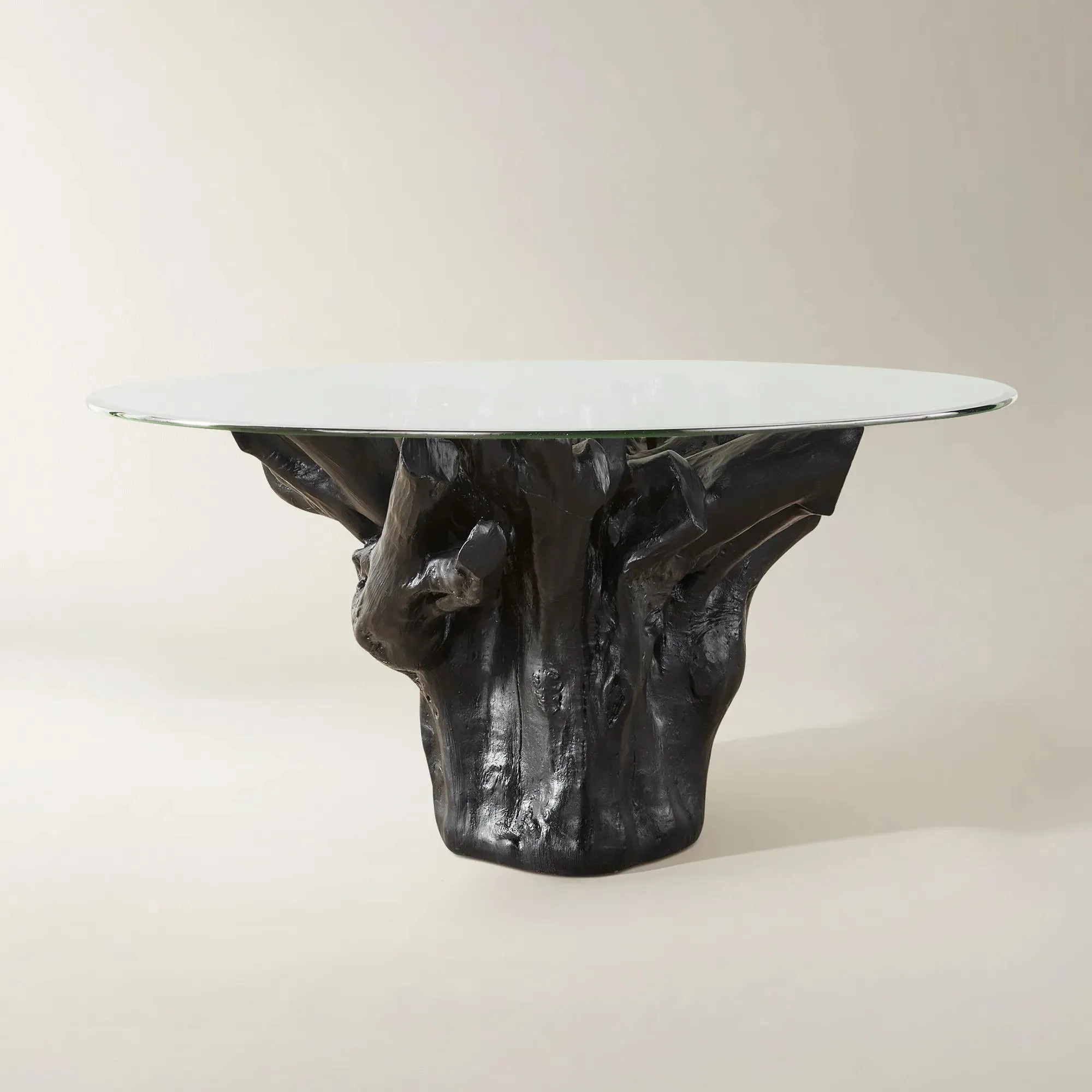Sequoia Black Resin Dining Table With Glass Top (60") | Z Gallerie | Z Gallerie