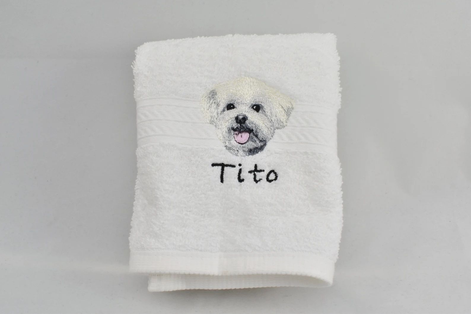 Stunning Customized Full-Color Bichon MALTESE Embroidered Dog Breed Hand Towel or Golf Towel with... | Etsy (US)