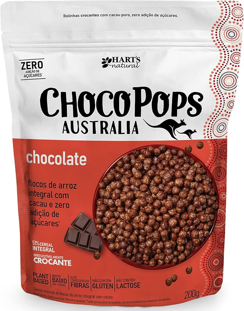 Hart's Natural ChocoPops Australia Chocolate | Cereal Matinal Sem Adição de Açucar, Sem Glúte... | Amazon (BR)