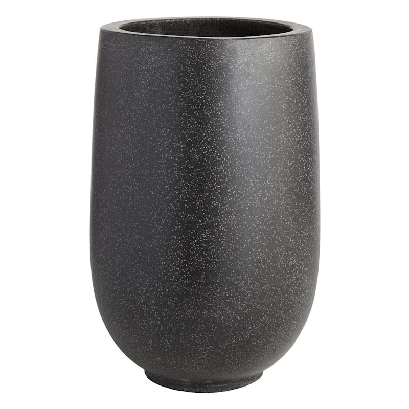 Crosby St. Black Terrazzo Cement Outdoor Planter, Extra Large | At Home