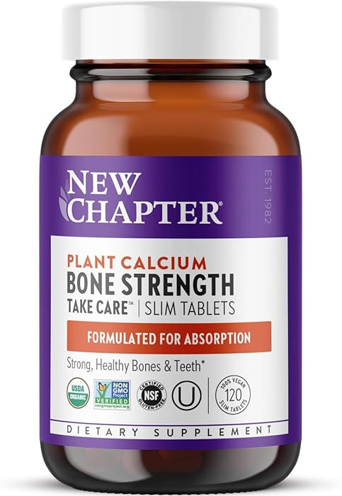 New Chapter Calcium Supplement - Bone Strength Plant-Based USDA Organic Calcium with Magnesium, V... | Amazon (US)