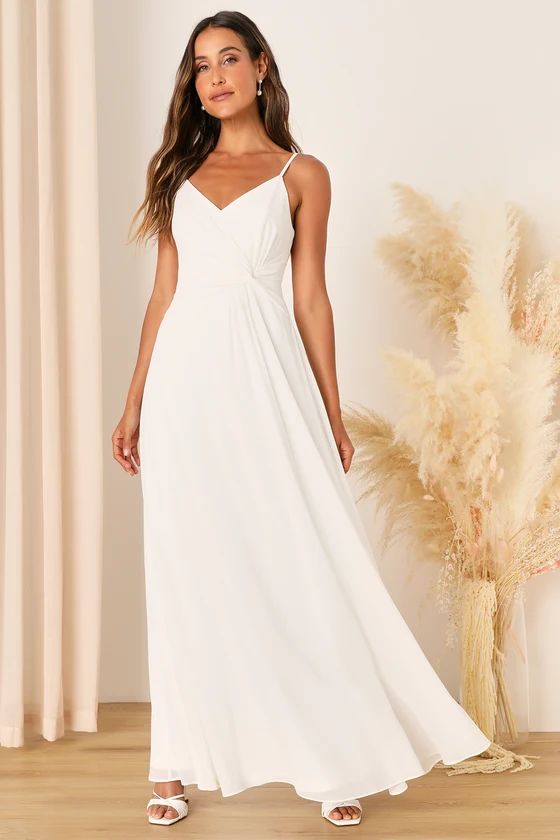 Exceptional Love White Sleeveless Knotted Maxi Dress | Lulus (US)