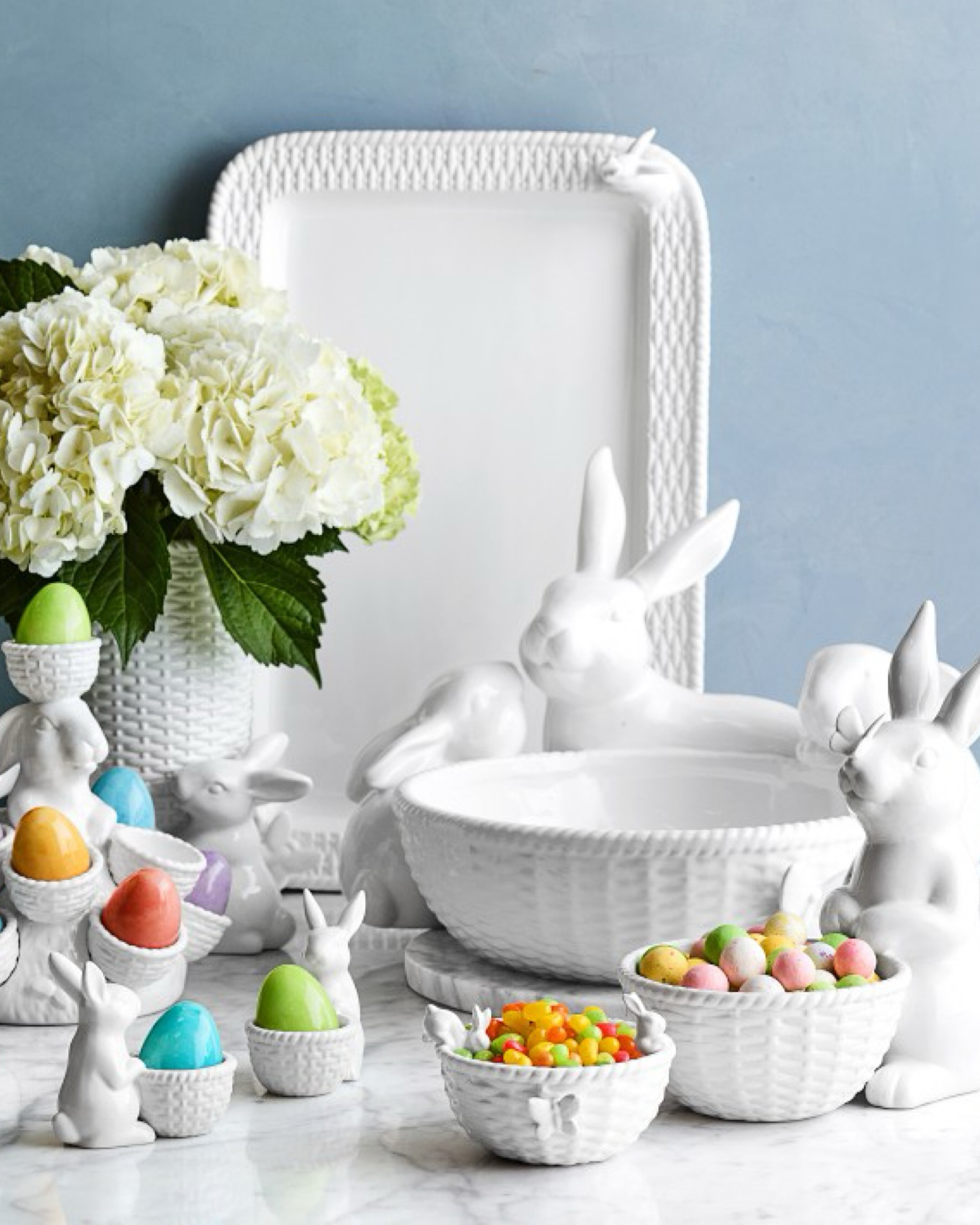 The cutest basketweave serving platter with small butterfly details is still available and can be used all spring and summer for a charming platter at gatherings. 
Bunny basketweave serving bowl, bunny candy dish, bunny egg holders

#LTKSeasonal #LTKparties #LTKhome