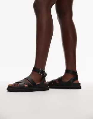 Topshop Jady flat sandal in black | ASOS (Global)
