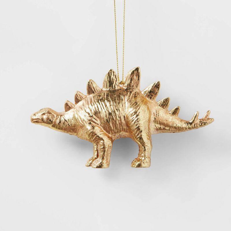 Stegosaurus Christmas Tree Ornament Gold Foil - Wondershop&#8482; | Target