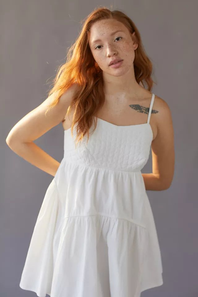 UO Victoria Quilted Mini Dress | Urban Outfitters (US and RoW)