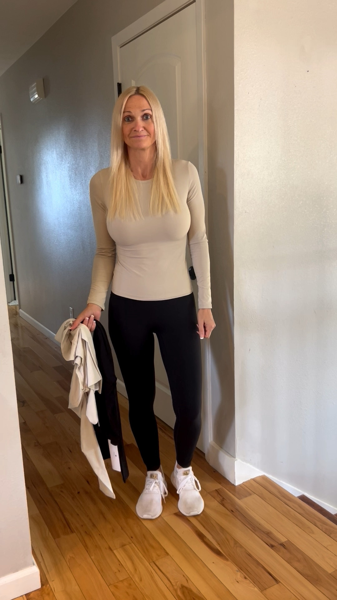 These CRZ Yoga shirts and leggings are so affordable on Amazon! I am wearing a small in the shirt and the leggings. These leggings are the scrunch butt leggings and they give your butt a great little lift and are so soft. They are my favorite leggings. I only wear this brand. Lululemon dupe. Amazon fashion.￼

#LTKootd #LTKOver40