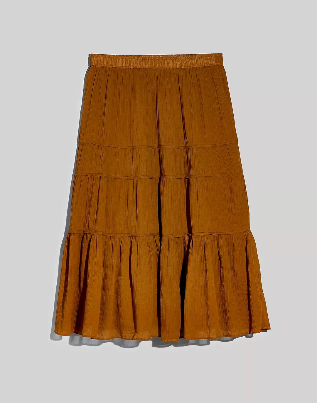Crinkle Pull-On Tiered Maxi Skirt | Madewell