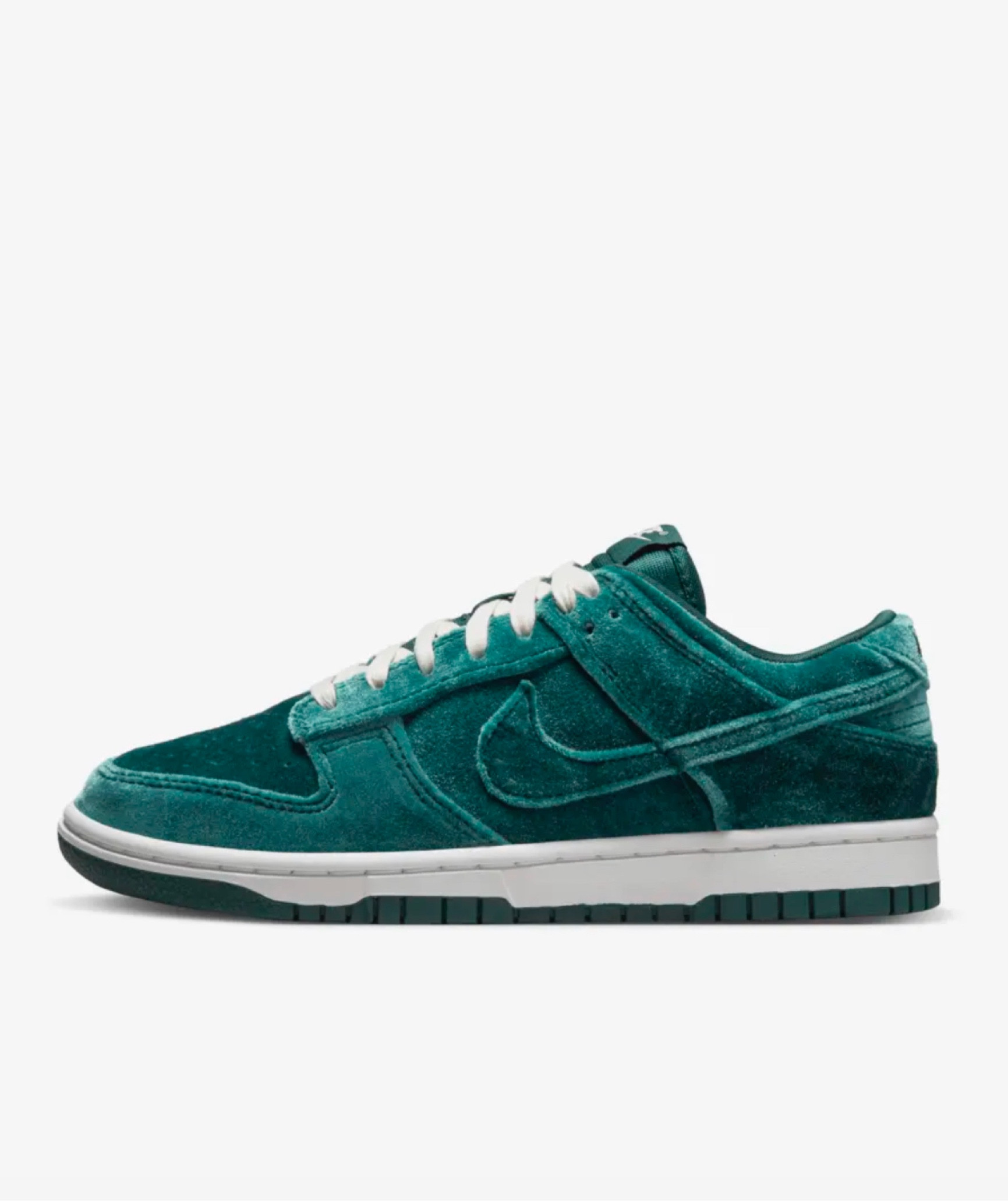 Women's Dunk Low
Velvet Teal
$120.00
Available 11/30 at 9:00 AM
Sometimes beauty is simplicity. With its monochromatic color scheme, bold branding and velvet upper, the Dunk Low "Velvet Teal" might just be the sexiest ever. Its incredibly soft and fuzzy material delivers high-end fashion to every step—giving the Dunk's sporty style a luxe update. Lace-up and make everyone else watch out.

SKU: DZ5224-300
#Nike #DunkLow #Dunks 

#LTKshoecrush