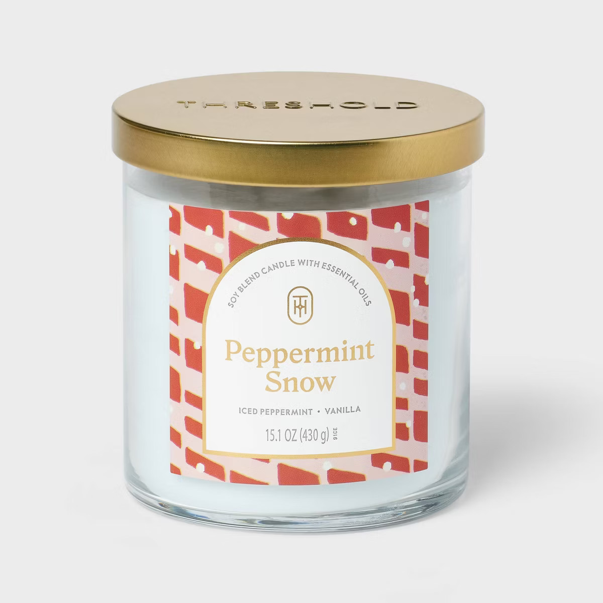 2-Wick Lidded Glass Peppermint Snow Jar Candle 15.1oz - Threshold™ | Target