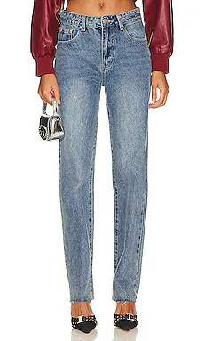 superdown Dylan Straight Denim Jean in Dark Wash from Revolve.com | Revolve Clothing (Global)