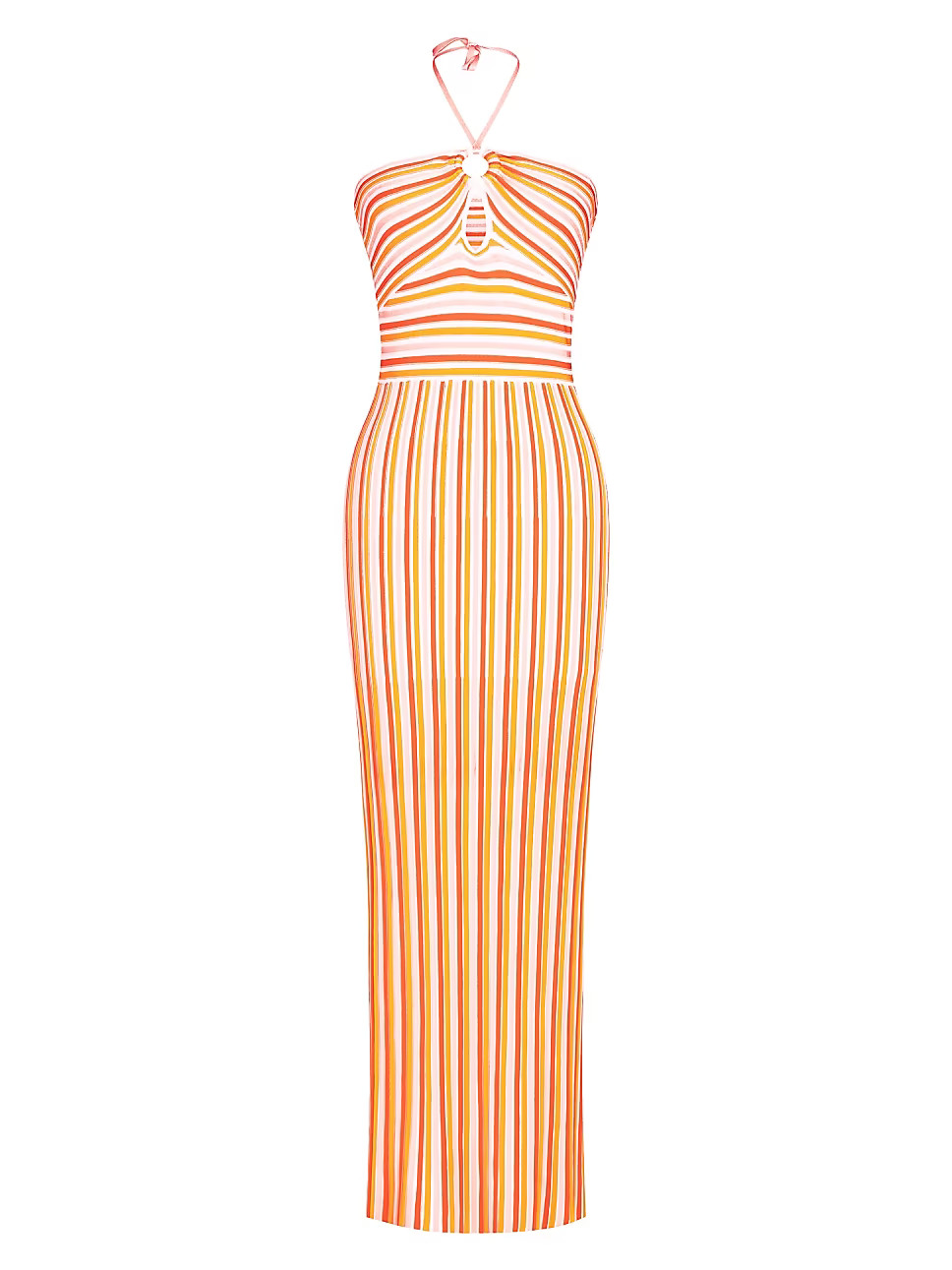 Valena Striped Halterneck Midi-Dress | Saks Fifth Avenue