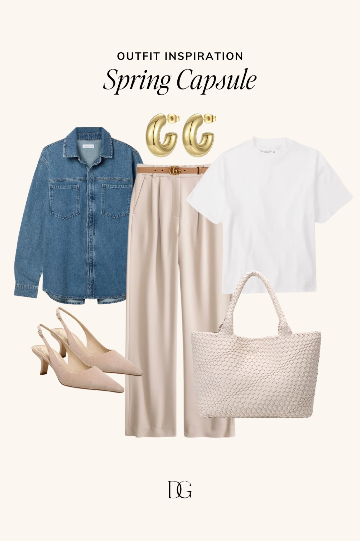 Spring Capsule Wardrobe for 2024 // Capsule wardrobe, spring outfits, spring outfit, spring staples, spring fashion, elevated spring outfit, casual spring outfit, simple spring outfit, neutral spring outfit, workwear outfit, work outfit, business casual outfit 

#LTKworkwear #LTKSeasonal #LTKstyletip