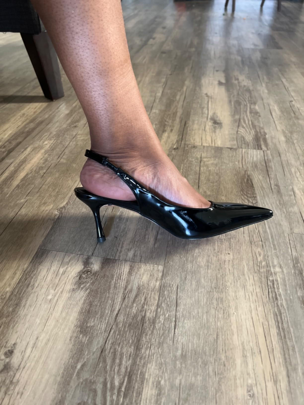 Women Slingback Pumps Shoes Slip On Kitten Heel Office Shoes Pointed Toe Work Dress Shoes | Amazon (US)