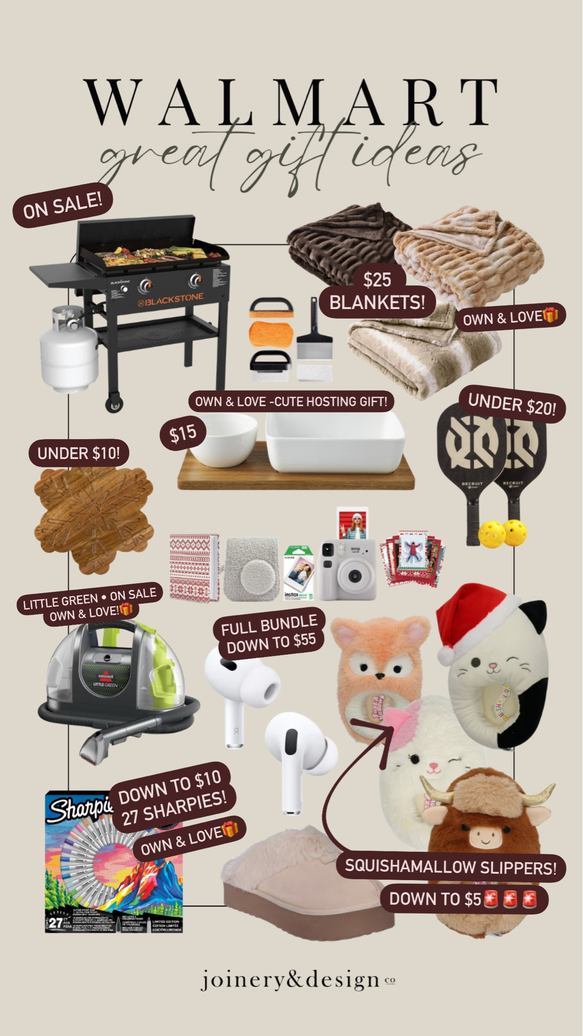 🎁🎁🎁
Great gift ideas from Walmart that work for everyone on your list! Lots of them are on SALE too!! From cozy blankets and slippers to practical finds like a mini Polaroid camera and even pickleball paddles for family fun, these are easy wins!!

@walmart #walmartgifts #walmartpartner #giftideas #giftsforhome #family #walmartfinds
 #squishmallows #christmas #stocking #holiday