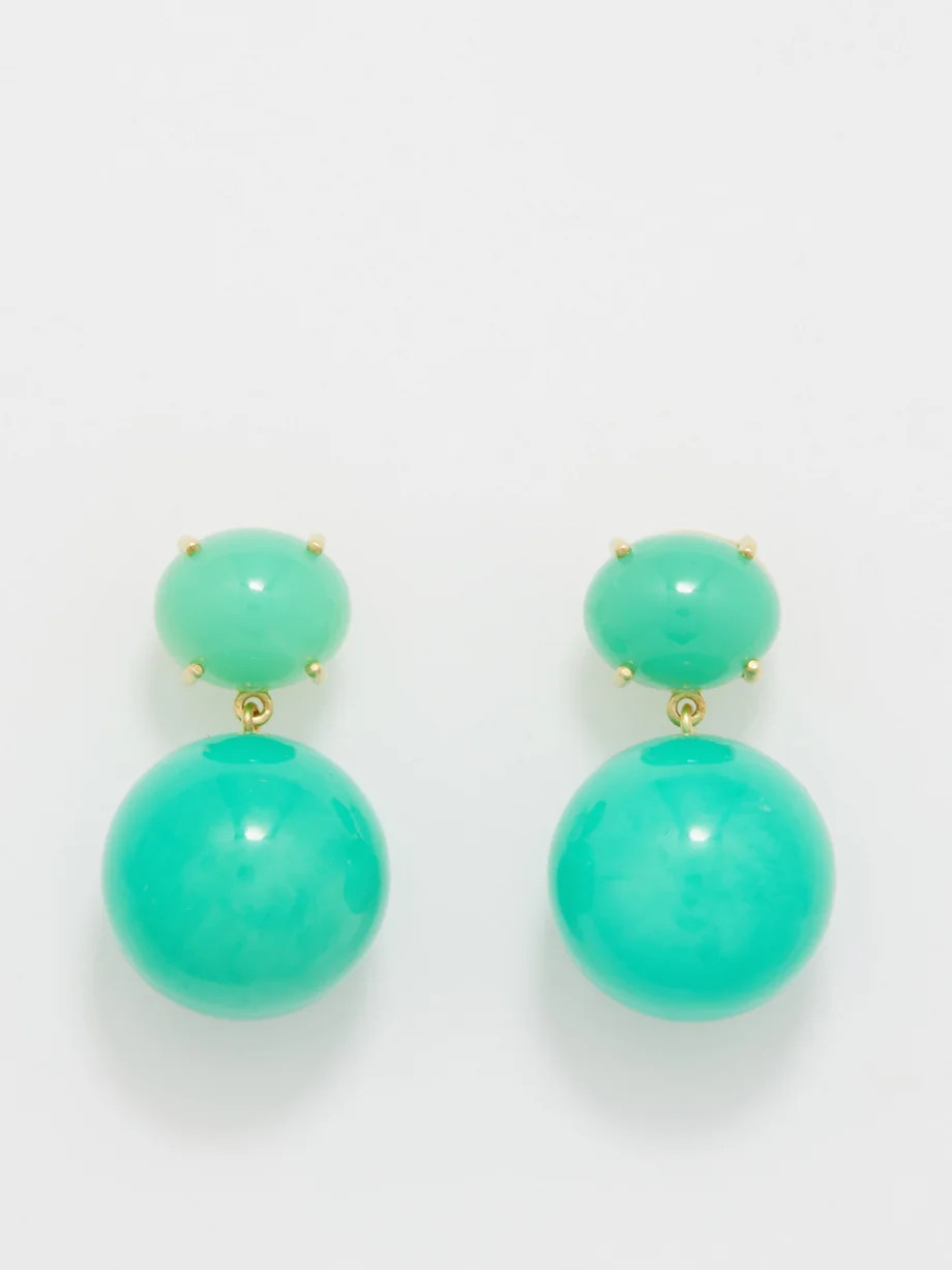Gumball chrysoprase & 18kt gold earrings | Irene Neuwirth | Matches (US)