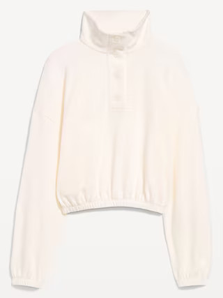 Button-Up Funnel-Neck Sweatshirt | Old Navy (US)