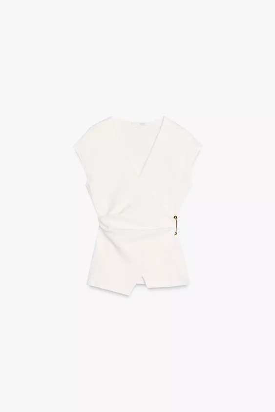 TEXTURED CLASP TOP | Zara US