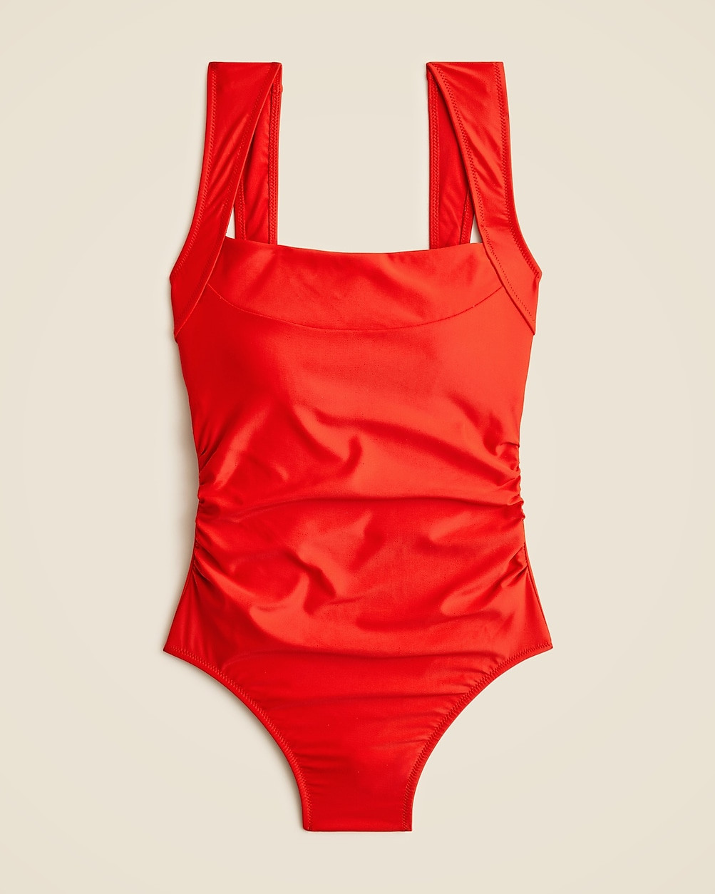 Nia ruched squareneck one-piece | J. Crew US