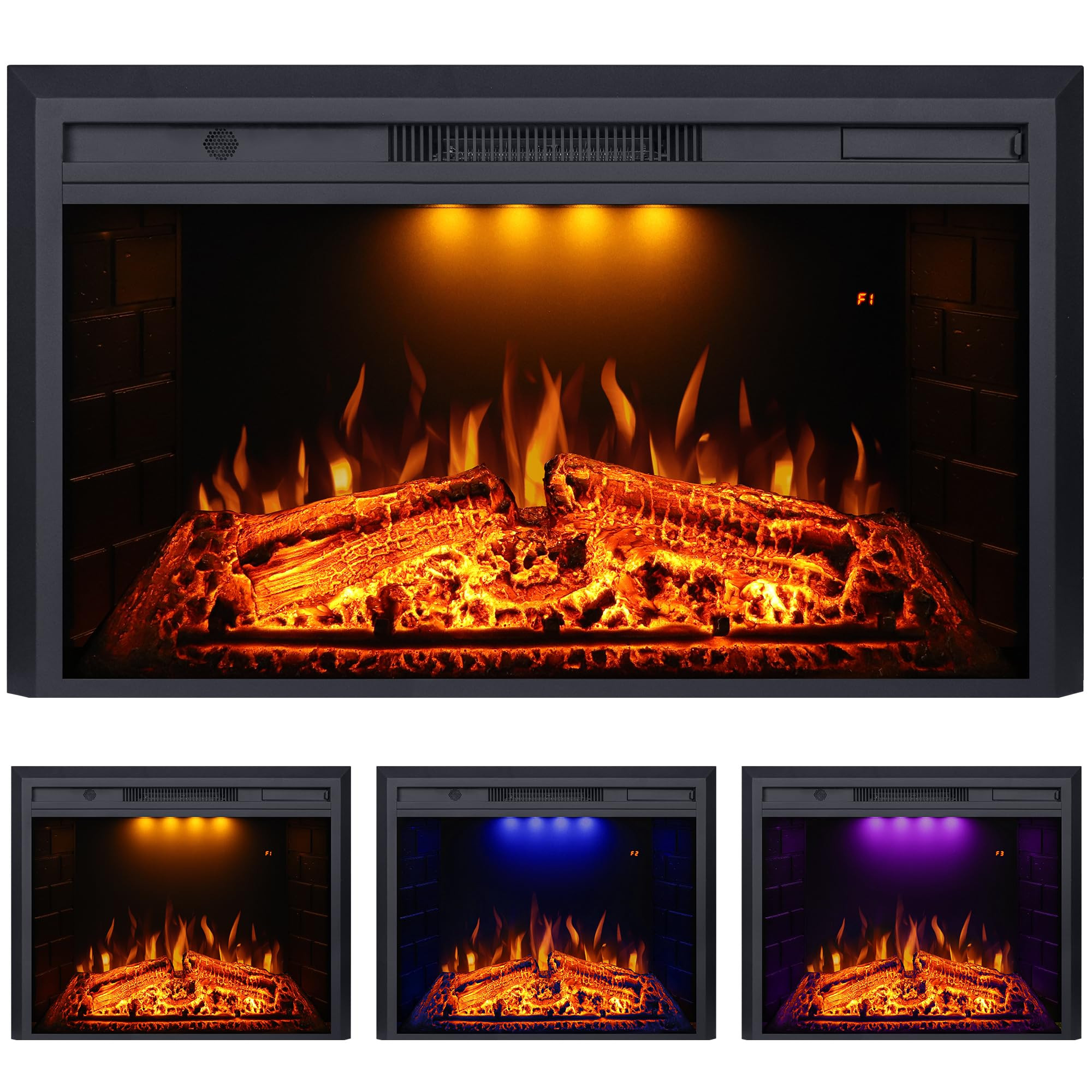 Valuxhome Electric Fireplace, Fireplace Insert with Overheating Protection, 36 Inches Wide 21 Inc... | Amazon (US)