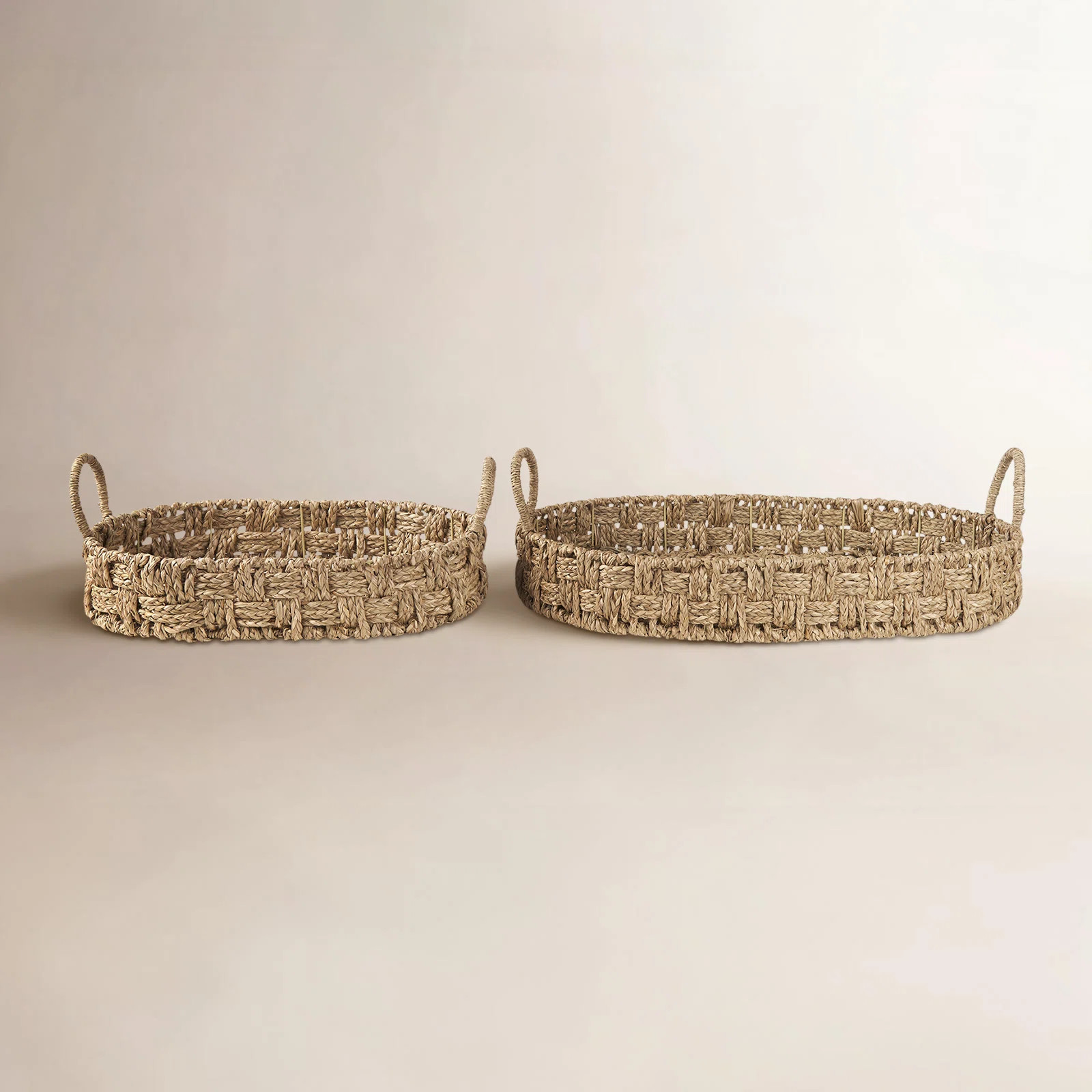 Argens Natural Fibers Tray - Set of 2 | Wayfair North America