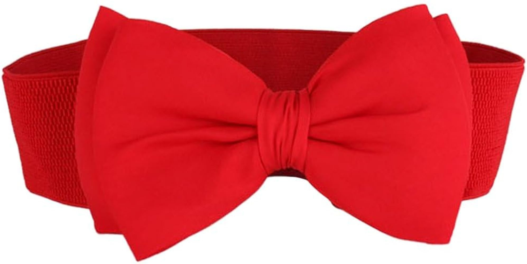 Women's Fashionable Bowknot Wide Belt Girls Lady Stretch Cinch | Amazon (US)