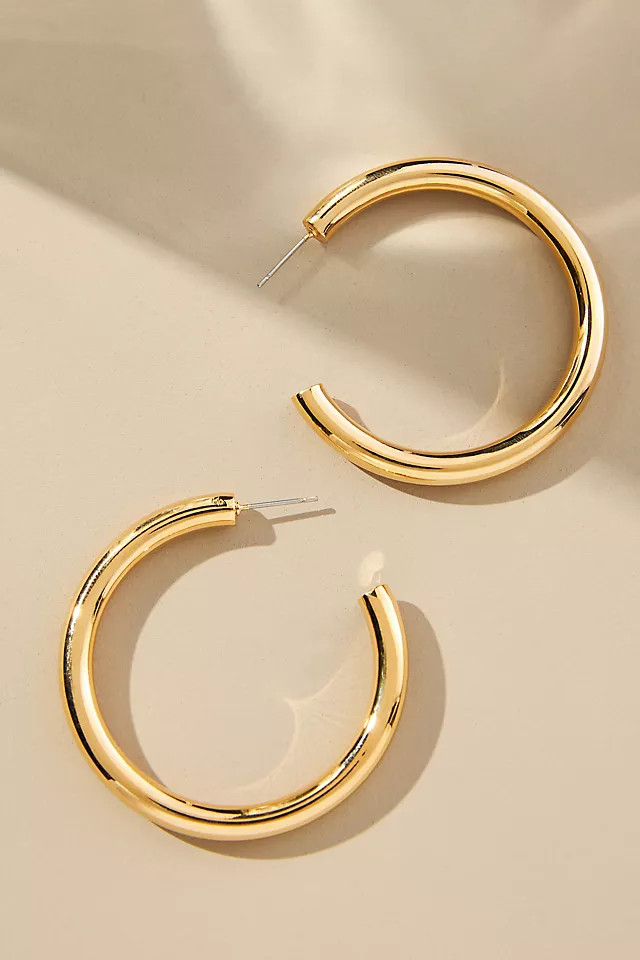 Gold Tube Hoop Earrings | Anthropologie (US)