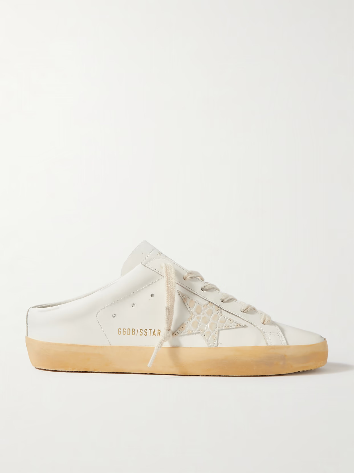 Golden Goose - Superstar Sabot Distressed Leather Slip-on Sneakers - White | NET-A-PORTER (US)