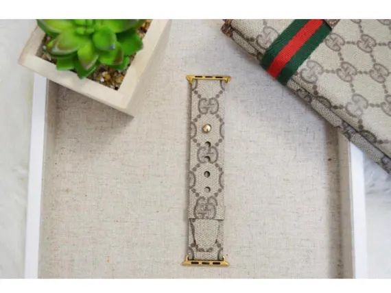 Authentic Gucci Apple Watch Bands 38MM & 42MM, Repurposed Gucci, Handmade, Upcycle | Etsy (US)