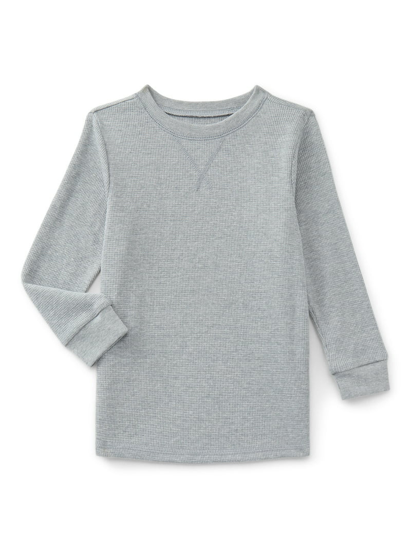 Garanimals Toddler Boys Holiday Micro Thermal Tee with Long Sleeves, Sizes 18M-5T | Walmart (US)