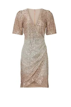 Champagne Sequin Mini Dress | Rent the Runway
