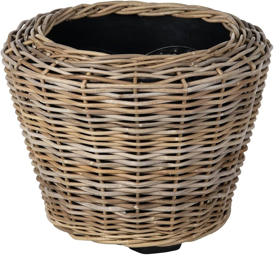 Rattan Kobo Indoor Outdoor Planter Basket with Plastic Pot X Large 12 Gallon Soil Capacity | Amazon (US)