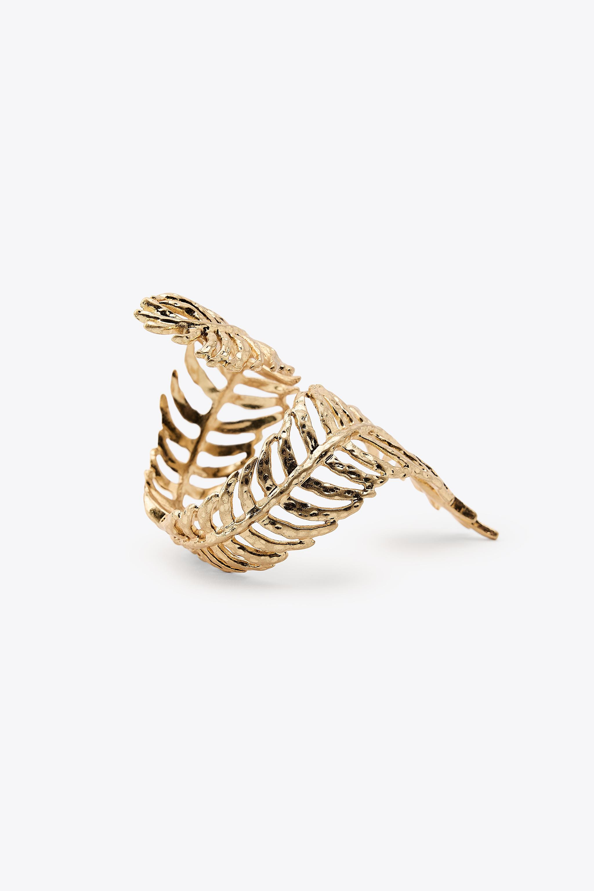 ARECA LEAF TWISTED BANGLE BRACELET | Zara UK