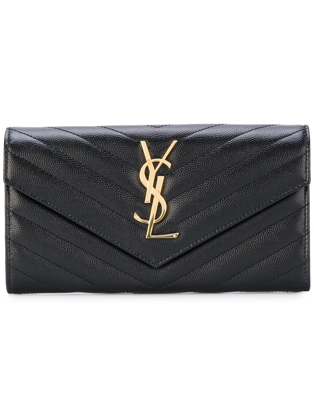 Saint Laurent Grain De Poudre Monogram Plånbok Med Viklock - Farfetch | Farfetch Global