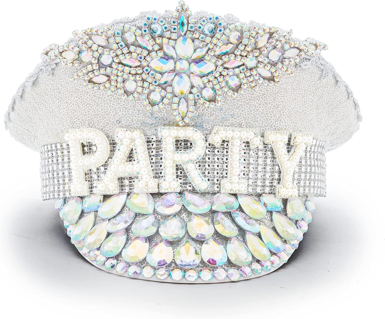 Candy Kicks Glamorous Party Hat | Rhinestone Captain Hat | Crowns for Women | Great for Disco Hat... | Amazon (US)