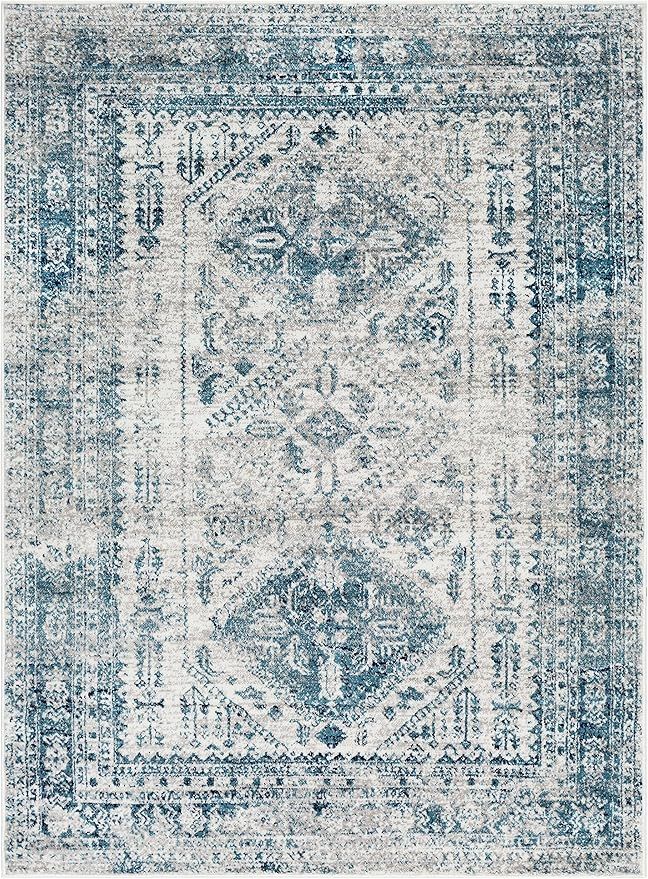 Artistic Weavers Desta Vintage Oriental Area Rug, 5'3" x 7'3", Blue/White | Amazon (US)