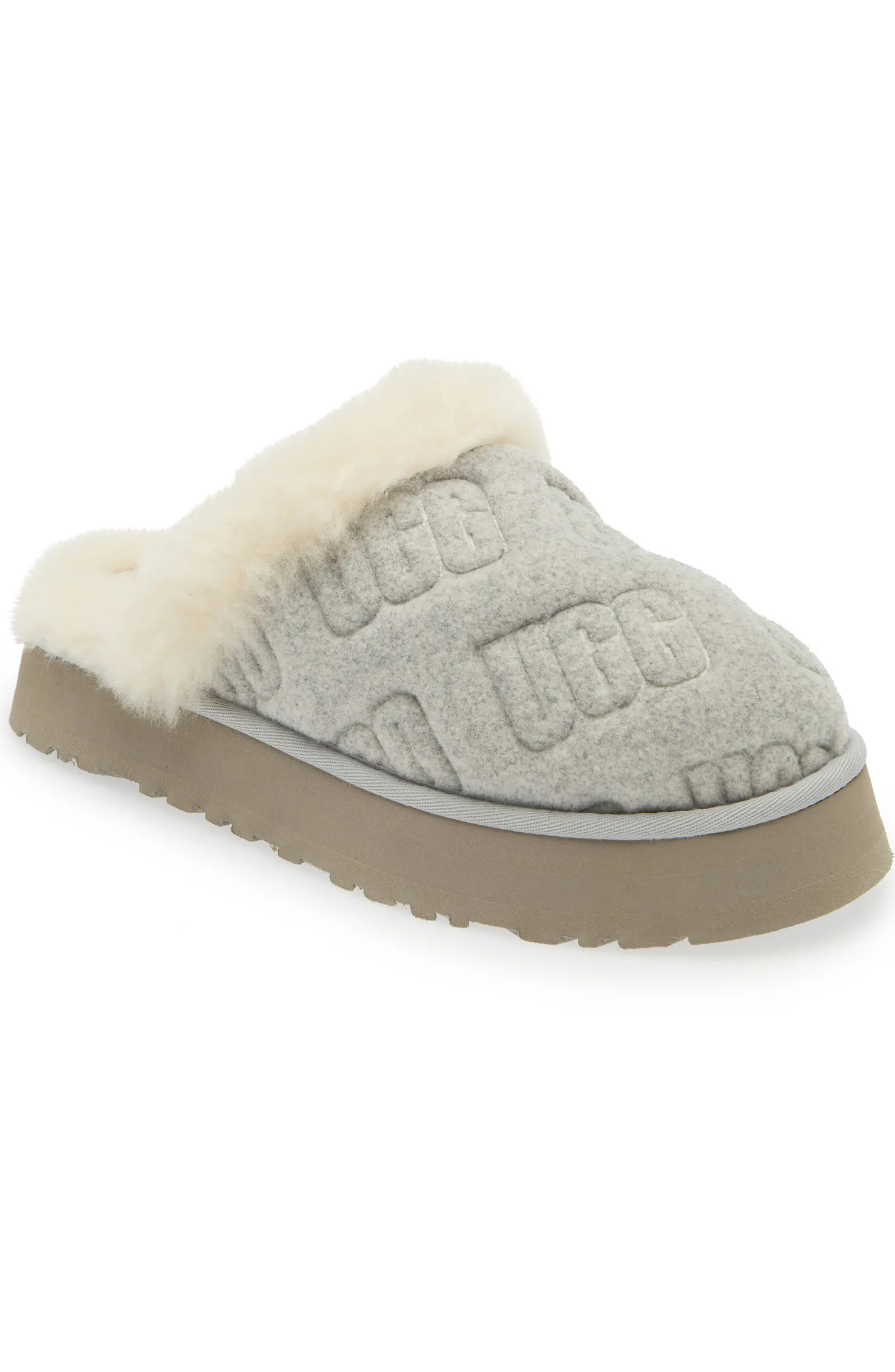 UGG® Disquette Felted Shearling Lined Slipper (Women) | Nordstromrack | Nordstrom Rack