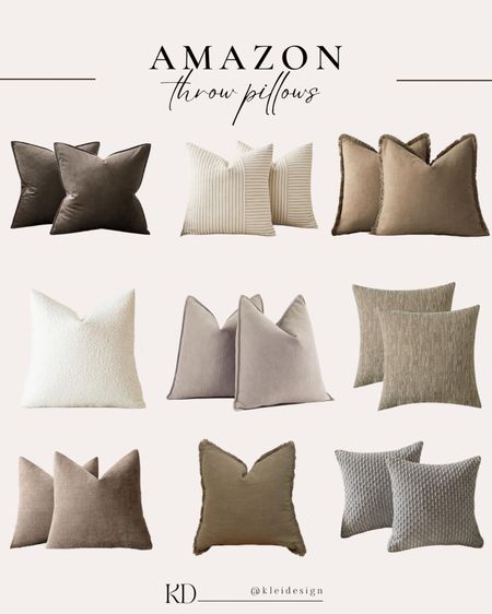 The key to the organic modern vibe is TEXTURE! Throw pillows can add texture and warmth to a space + they are easy to swap out seasonally to refresh your space. 
•••
Pillows, home decor, amazon decor, found it on Amazon, Amazon home, pillow covers, styling tips, decorating tips 

#LTKhome #LTKfindsunder50 #LTKstyletip