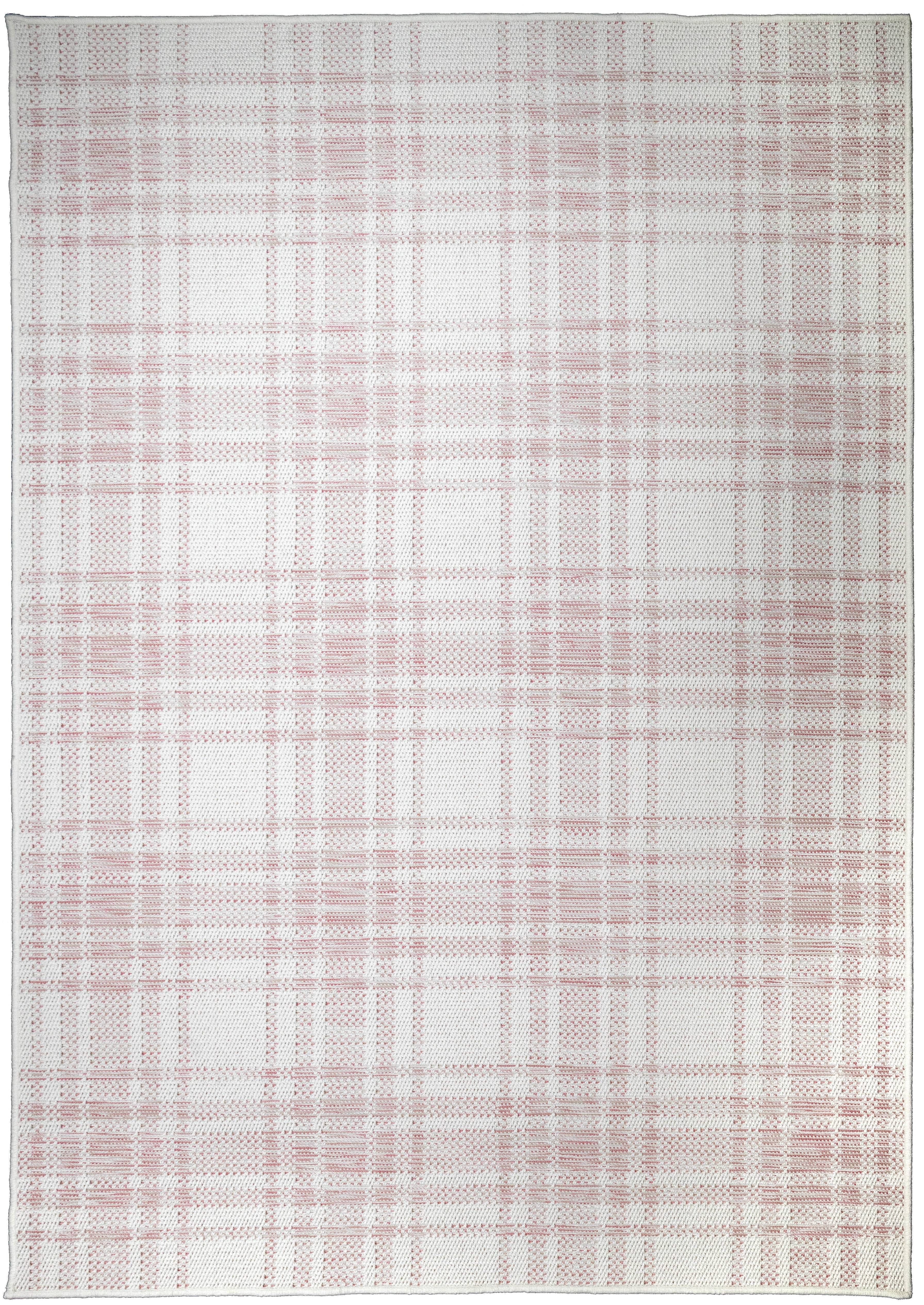 My Texas House Hampshire Plaid Reversible Indoor/ Outdoor Area Rug, Natural Pink, 5' x 7' | Walmart (US)