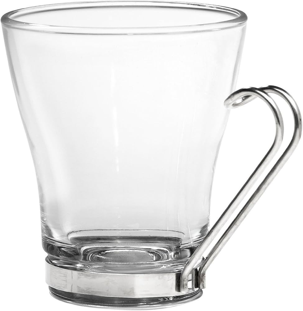 Bormioli Rocco Oslo Cappuccino Glass Cups, Clear, 8 Ounces (4 Pieces) | Amazon (US)
