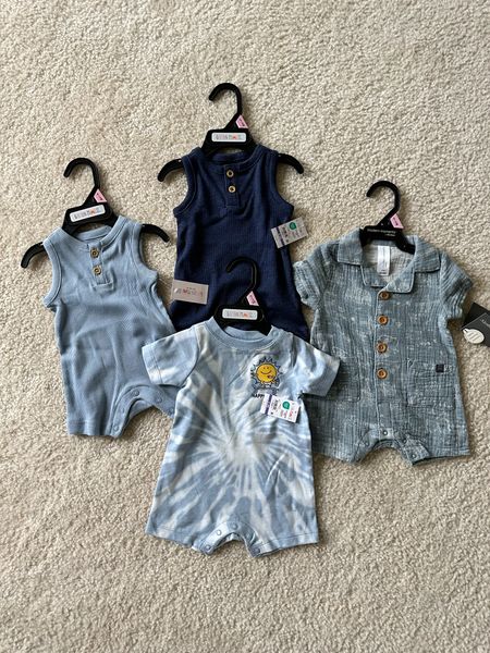 Baby boy blues. Recently got these cute rompers for baby boy this summer- so cute and easy for a newborn 

#LTKkids #LTKbaby #LTKbump