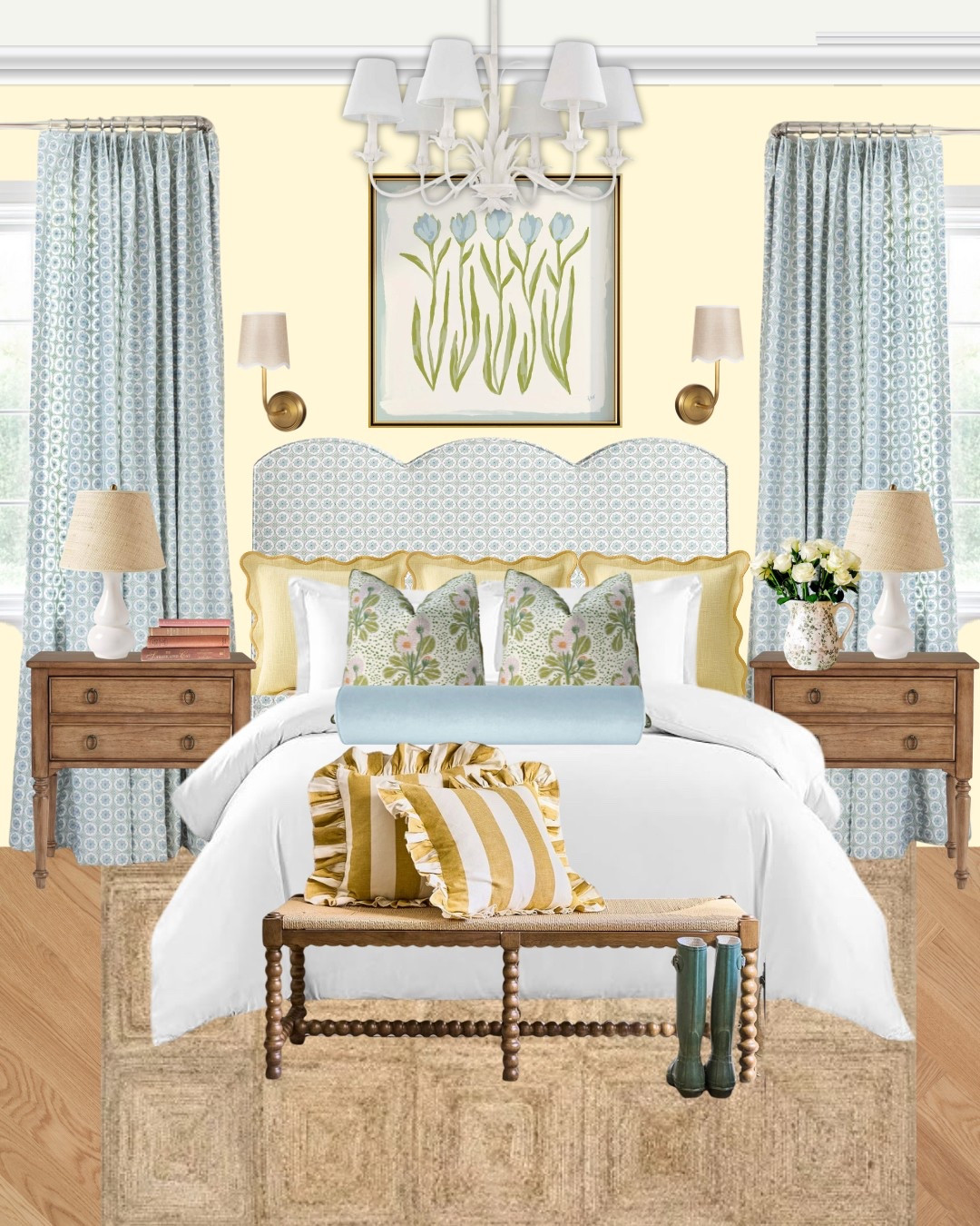 Another butter yellow inspired bedroom design! Mix of southern rustic with coastal charm 


Grandmillennial, southern bedroom, butter yellow, coastal bedroom, blue and green, rustic bedroom, blue and white, Nancy Meyers, coastal granddaughter 

#LTKSeasonal #LTKSummerEdit #LTKHome