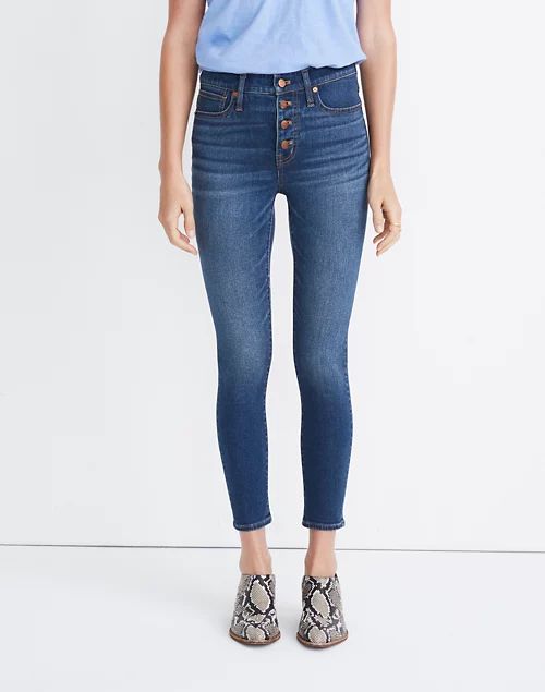 9" Mid-Rise Skinny Crop Jeans: Button-Front TENCEL™ Denim Edition | Madewell