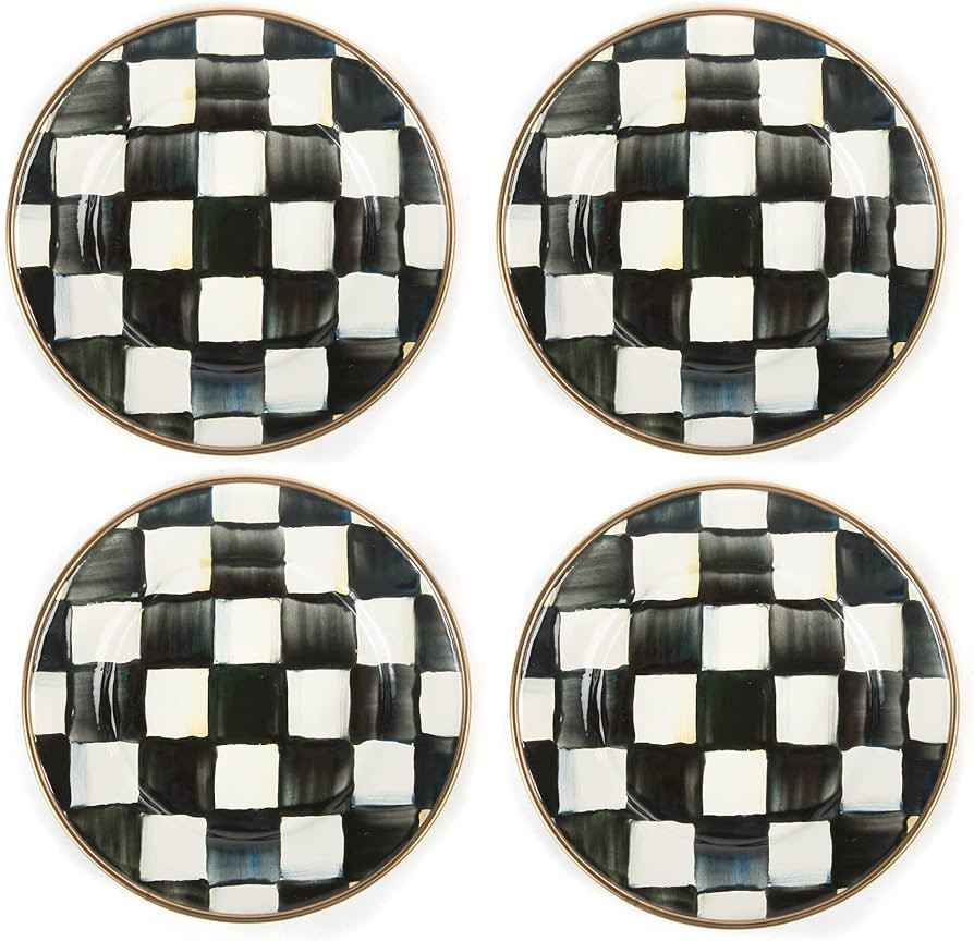 MACKENZIE-CHILDS Enamel Appetizer Plates, Mini Dessert Plates and Tapas Plates, 5 Inches, Set of ... | Amazon (US)