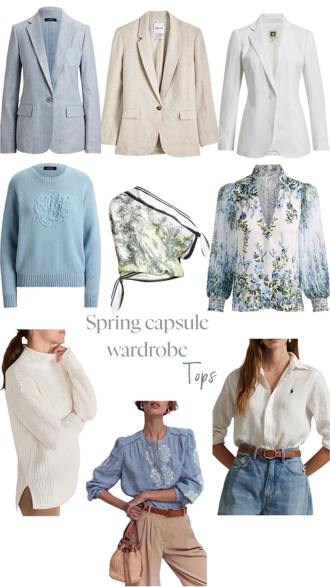 Spring capsule wardrobe- tops 

#LTKootd #LTKOver40 #LTKSeasonal