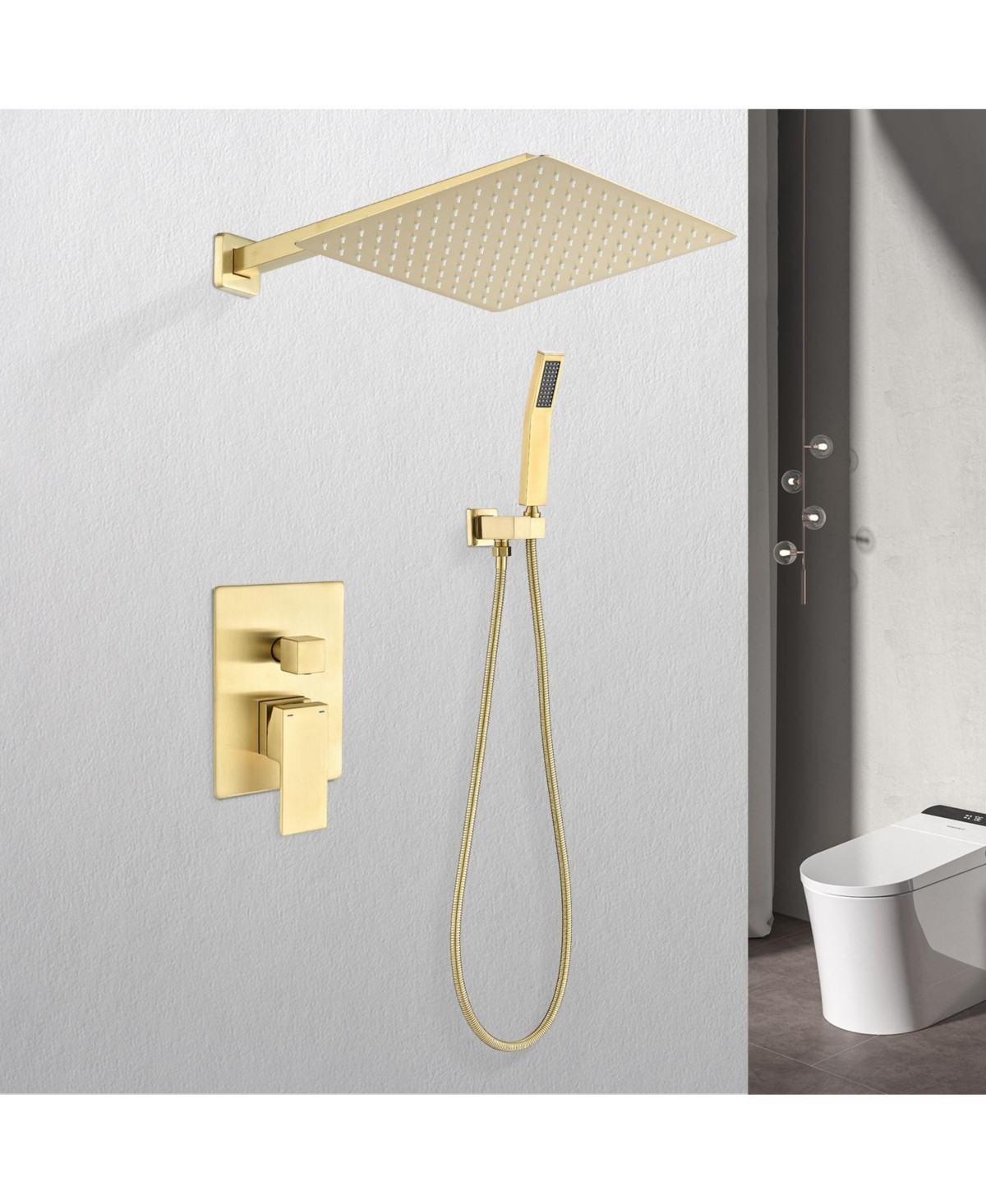 Streamdale Furniture 12 Rain Shower Head Systems Wall Mounted Shower - Gold | Macy's