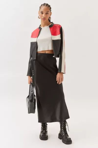 UO Winona Satin Maxi Skirt | Urban Outfitters (US and RoW)