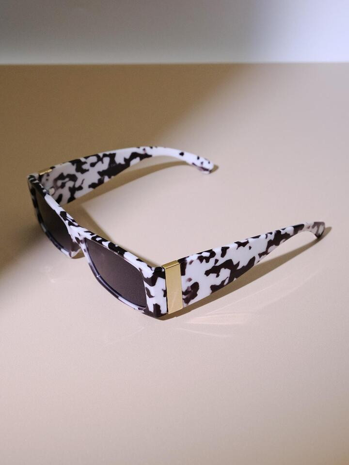 1pair Women Graphic Geometric Frame Fashion Glasses For Driving | SHEIN