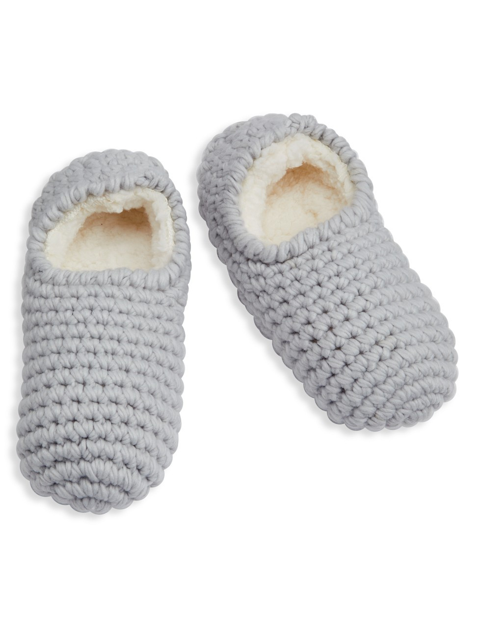 Women's Faux Fur-Lined Knit Slipper Socks - Gray Dawn | Saks Fifth Avenue